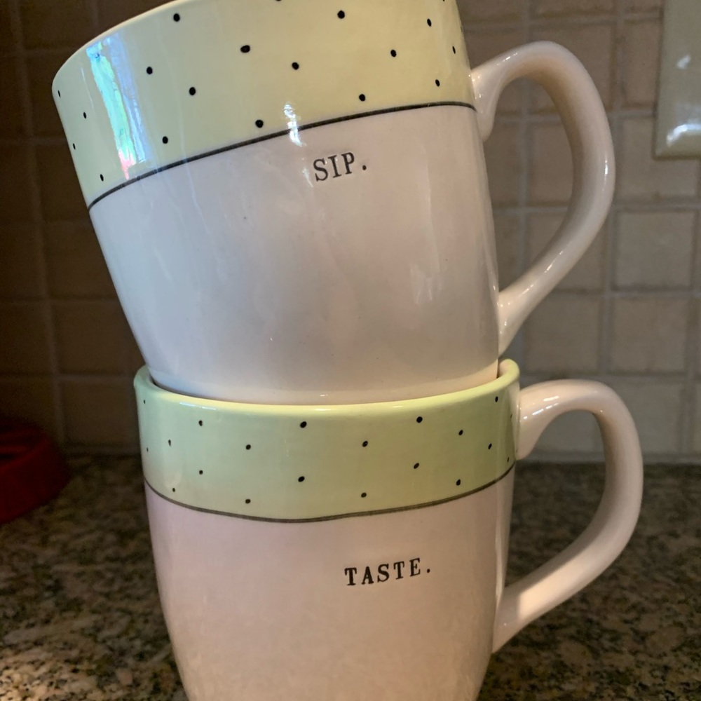 Rae Dunn lot of 2 mugs….. SIP & TASTE